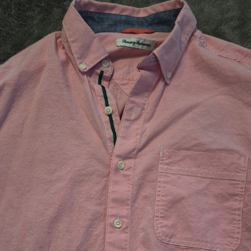 Tommy Bahama Light Pink Casual Button Down Shirt
